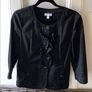 Charter Club- Ruffle front jacket